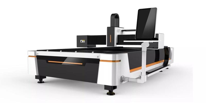 Fiber laser cutting machine cutting sheet metal