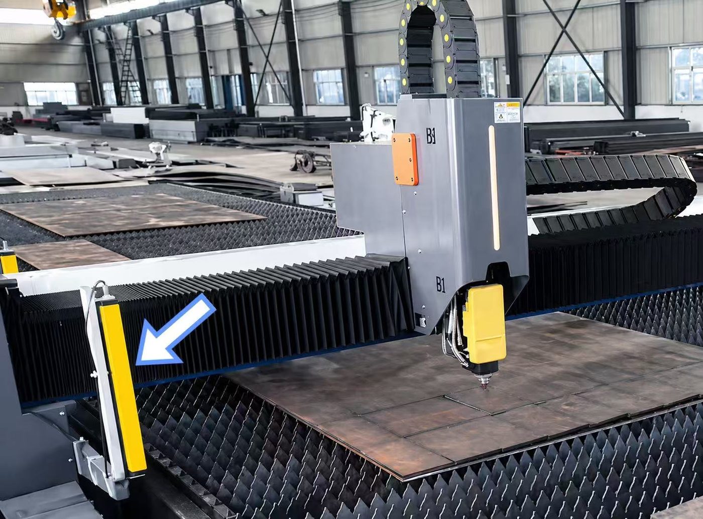 CNC control screen at the machine