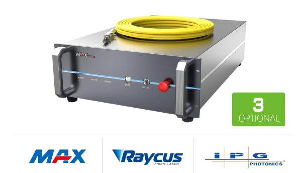Laser source unit with Raycus and IPG brand options