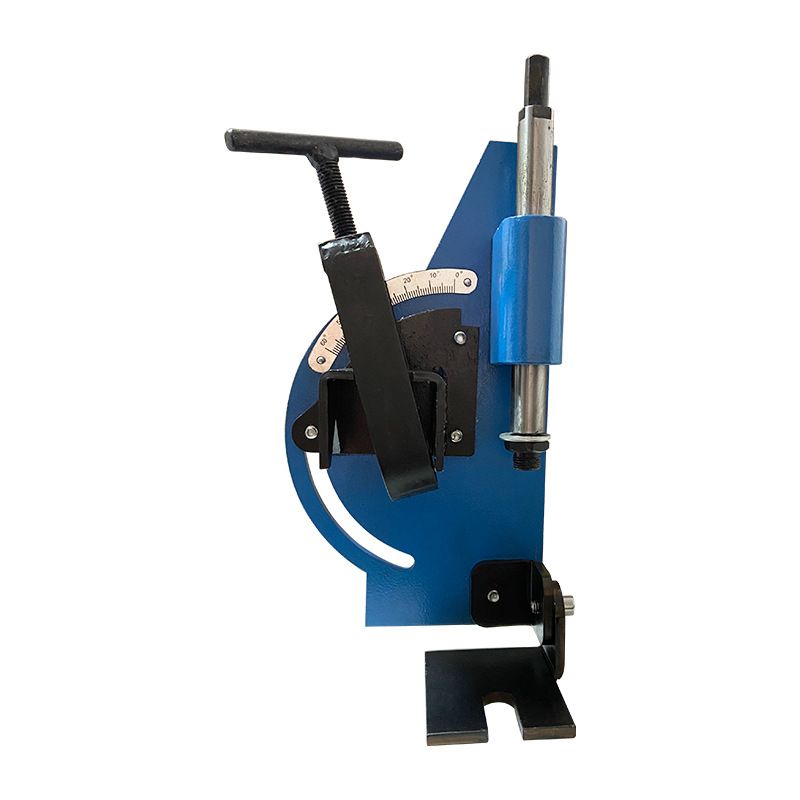 Tube notcher with angle scale from the opposite side